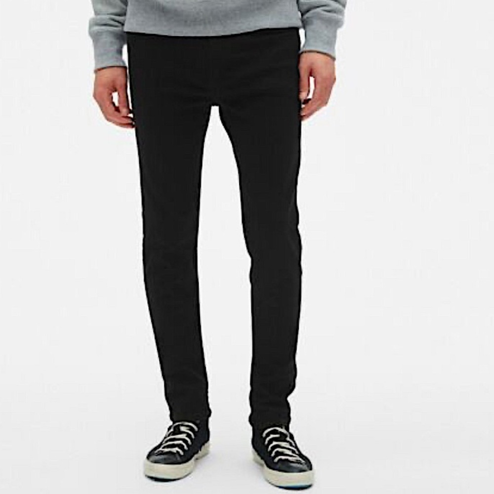 GAP Men’s Stretch Black Skinny Jeans Size 28 Long